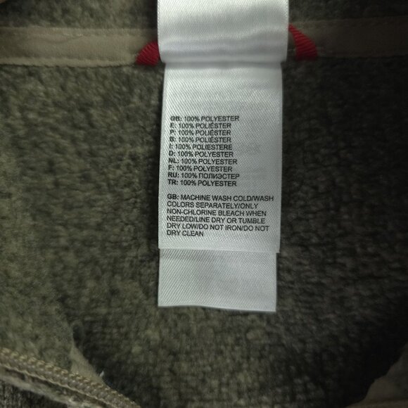 North Face Knit Jacket Mens L Brown Full Zip Sweater Outdoors Hiking Gorpcore - Picture 12 of 14